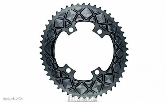 Chainring absoluteBLACK Oval 110BCD 4 h, 2X Grey