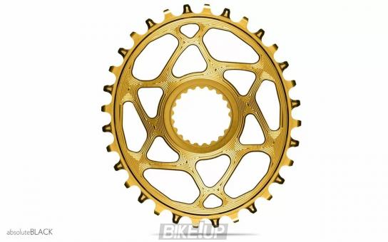 Chainring absoluteBLACK Oval XTR M9100 Direct Mount Gold