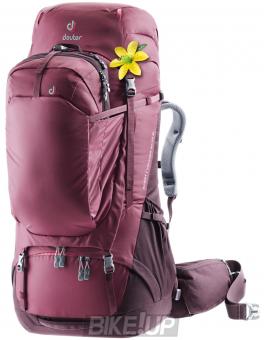 Backpack tourist female DEUTER Aviant Voyager 60+10L SL 5543 Maron Aubergine