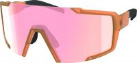 SCOTT Glasses SHIELD Translucent Orange Pink Chrome