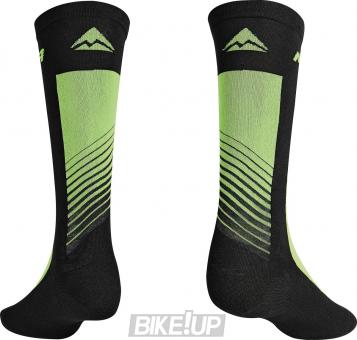 Socks MERIDA Socks Long Black Green ROAD