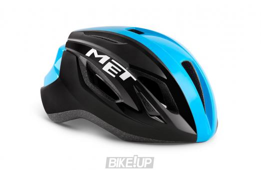Helmet MET Strale Black Cyan Panel
