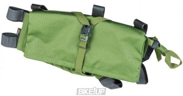 Bicycle frame bag on ACEPAC Roll Frame Bag L Green