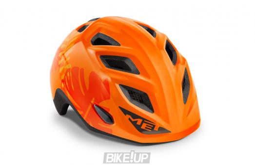 Helmet for children MET Elfo Orange Jungle