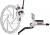 Disc brake hydraulic Tektro Draco 2-R-180 White