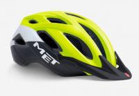 Helmet MET Crossover Safety Yellow White Black (matt finished visor)