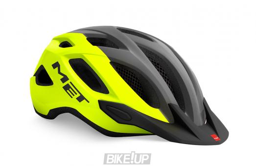 Helmet MET Crossover CE Fluo Yellow Gray Matt