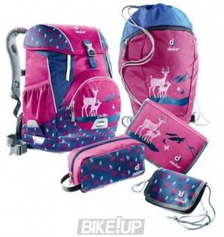 Set school Deuter OneTwoSet - Sneaker Bag 5018 color magenta deer