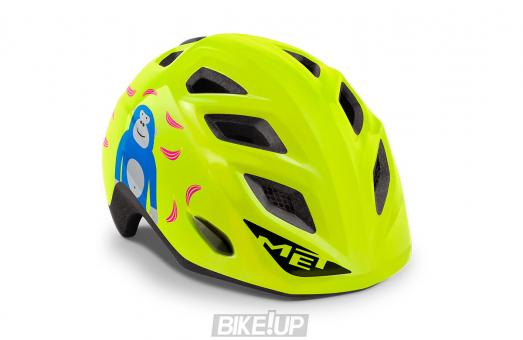 Kids helmet MET ELFO & GENIO Lime Green Monkey Glossy