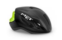 MET Helmet STRALE Black Fluo Yellow Reflective Glossy