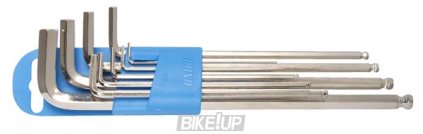 UNIOR TOOLS Set of ball-end hex wrenches Long type on plastic clip 1.5-10 608534-220/3SLPH