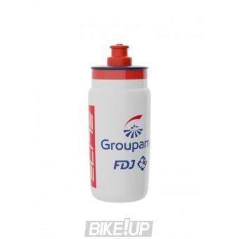 Water bottle ELITE FLY FDJ GROUPAMA White Red 550ml