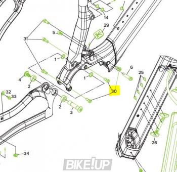 MERIDA Screw for MY21 eONE-SIXTY/FOR TY/TWENTY / eBIG NINE/SEVEN/TOUR M8*P1.25*18.5L 2300012101