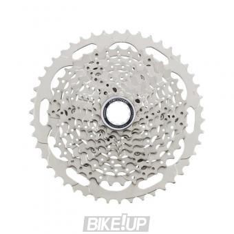 The cassette SHIMANO CS-M4100-10 DEORE 11-46 10 Silver Stars