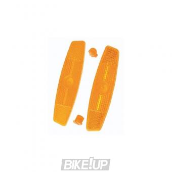 LONGUS set of reflectors on the wheel 2 pcs Orange