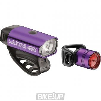 Front Lamps Rear Lezyne HECTO DRIVE 400XL / FEMTO PAIR Purple