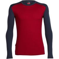 Thermal underwear top long sleeve Icebreaker Tech Top LS Crewe MEN oxblood stealth