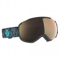 Ski mask SCOTT FAZE II Black Cyan Blue Light Sensitive Bronze Chrome