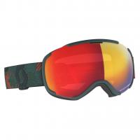 Ski mask SCOTT FAZE II Sombre Green Pumpkin Orange Enhancer Red Chrome