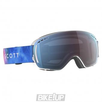 Ski mask SCOTT LCG COMPACT LS Cyan Blue Pink Enhancer Blue Chrome