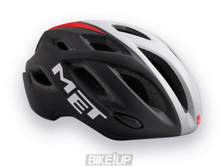Helmet MET Idolo Black white red panels