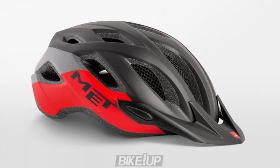 Helmet MET Crossover Black Red Matt
