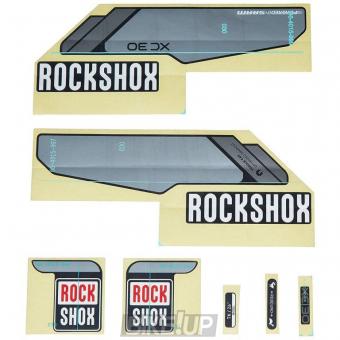 ROCKSHOX Fork Decal Kit XC30 TK 26 Disc Silver Black 11.4318.003.011
