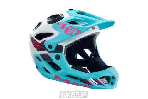 Helmet MET Parachute Matt white / magenta / cyan 54-58