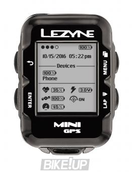 Bike computer with GPS Lezyne MINI GPS 2018 Black