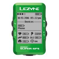 Bike computer with GPS Lezyne SUPER GPS Limited Green