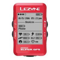 Bike computer with GPS Lezyne SUPER GPS Limited Red