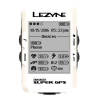 Bike computer with GPS Lezyne SUPER GPS 2019 Limited White