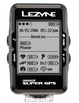 Bike computer with GPS Lezyne SUPER GPS 2019 Black