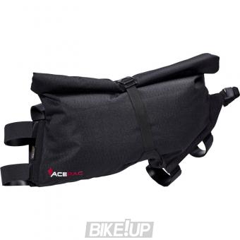 Bicycle frame bag on ACEPAC Roll Frame Bag M Black