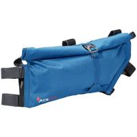 Bicycle frame bag on ACEPAC Roll Frame Bag M Blue
