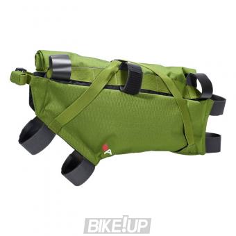 Bicycle frame bag on ACEPAC Roll Frame Bag M Green