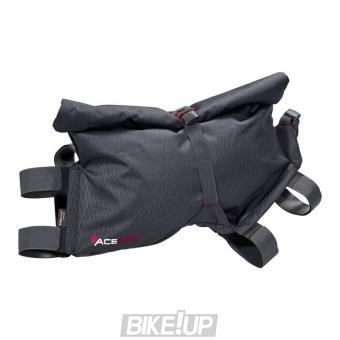 Bicycle frame bag on ACEPAC Roll Frame Bag M Grey