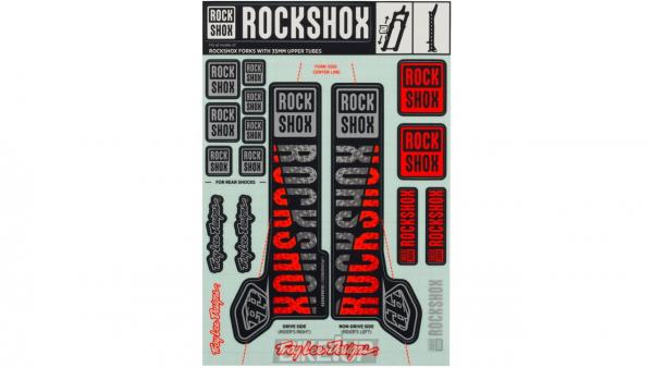 Stickers for the fork ROCKSHOX TLD 35mm Silver Orange