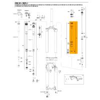 ROCKSHOX Fork Air Spring Shaft Debonair+ 27.5/29" for Zeb A1+ - 170mm 11.4018.111.051
