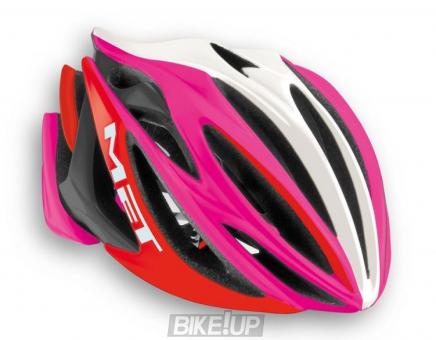 Helmet MET Stradivarius Magenta / Red (reflective stickers)