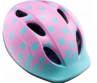 Helmet Met Super Buddy hearts cyan / pink