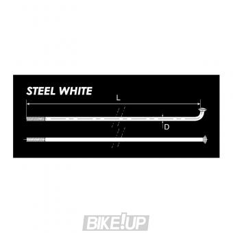 Spokes MACH1 Steel White 2mm White 100 pcs