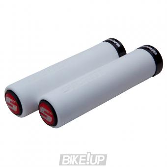 Grips with locks SRAM FOAM 129mm White Black