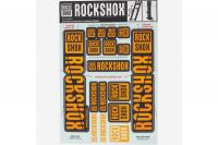 ROCKSHOX Dual Crown Fork Decal Kit 35mm Neon Orange 11.4318.003.517