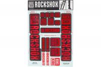 ROCKSHOX Dual Crown Fork Decal Kit 35mm Silver Red 11.4018.100.002