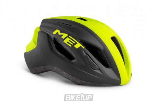 Helmet MET Strale BLACK FLUO YELLOW PANEL MATT