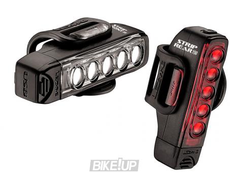 Set lights Lezyne Strip Drive PAIR Black 2018