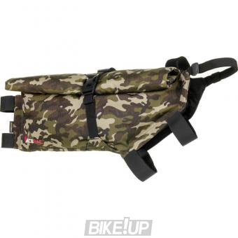 Bicycle frame bag on ACEPAC Roll Frame Bag L Camo