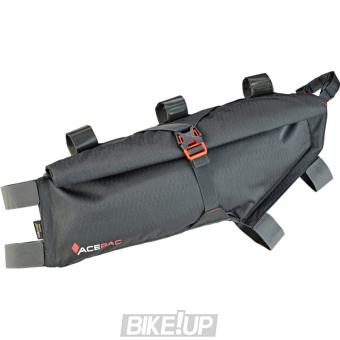 Bicycle frame bag on ACEPAC Roll Frame Bag L Gray