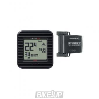 Wireless Bike Computer CATEYE FIT CC-PD100W + Pedometer Black